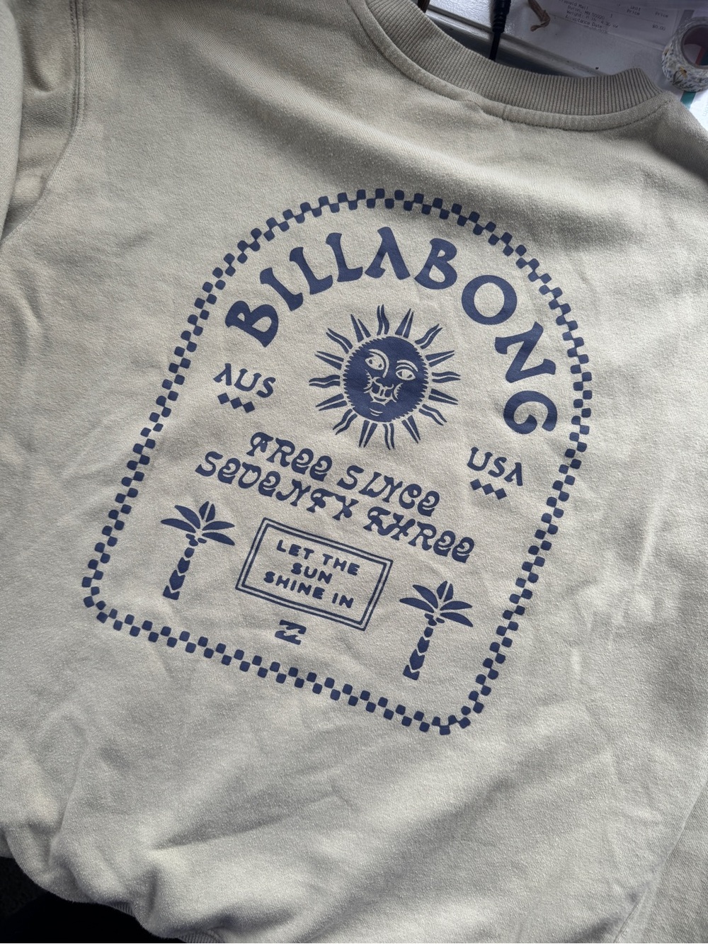 Billabong Cream Graphic Sweatshirt